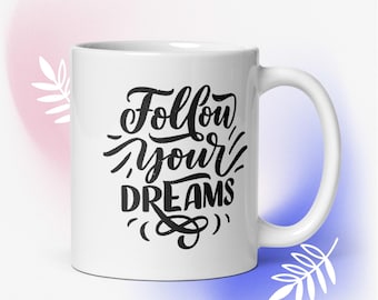White glossy mug