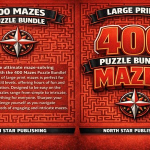 400 laberintos para adultos: libro de actividades de orientación sencillas y entretenidas con letra grande.