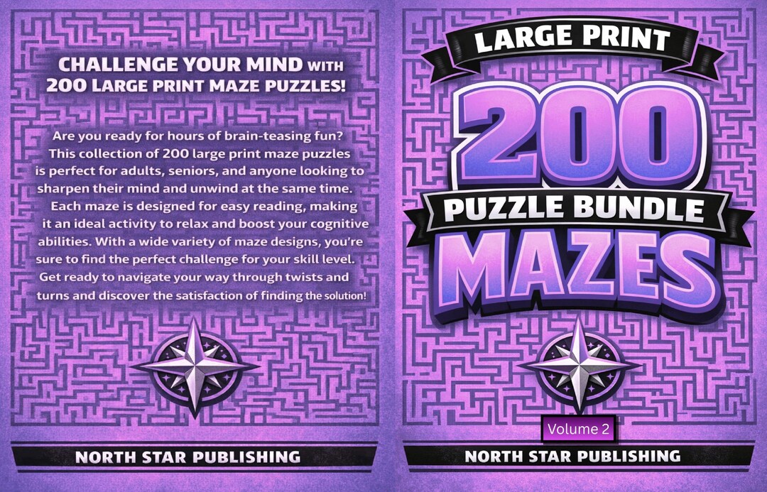 200 Medium Maze Puzzles for Adults – Large Print Logic Mazes With ...