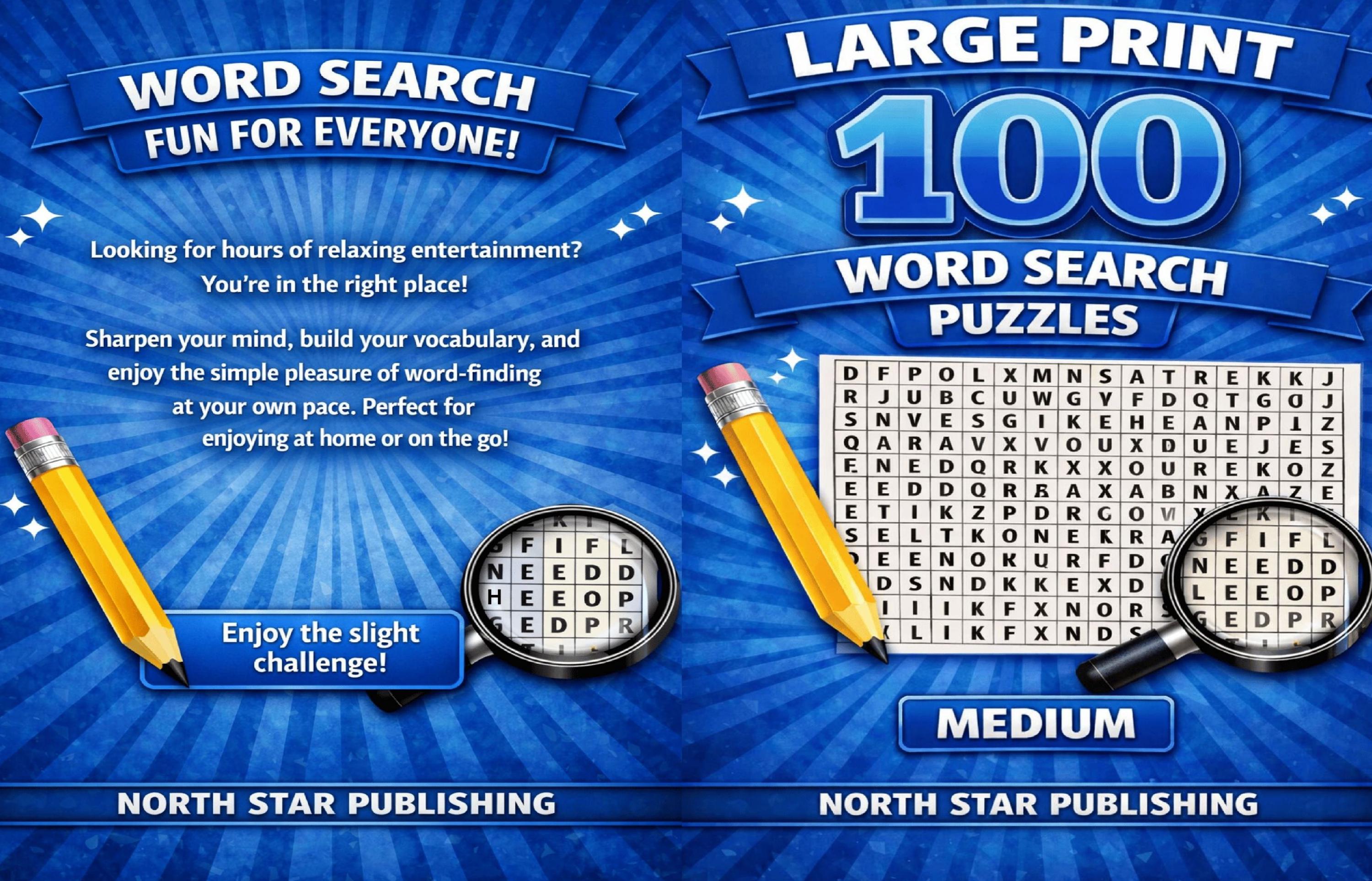 Printable Word Search for Adults – 100 Easy to Hard Puzzles – PDF