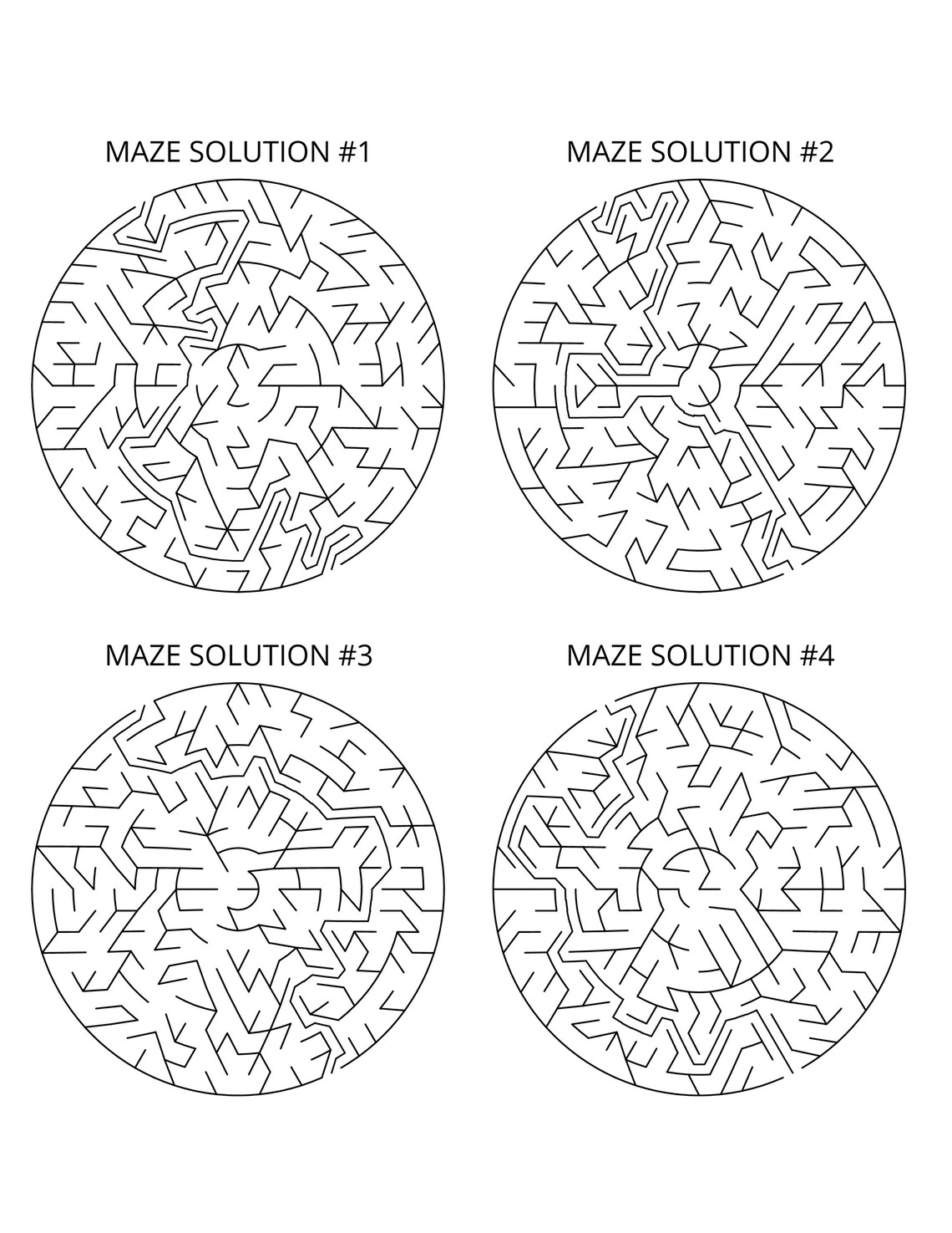 Intermediate Path Mazes – 100 Large Print Puzzles for Adults With ...