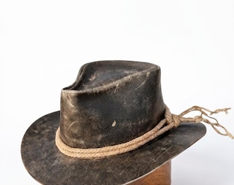 Handcrafted Distressed Leather – Arthur Morgan Inspired Hat – Style Of RDR2 Cosplay Western Headwear