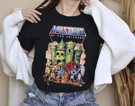 Masters of the Universe T-Shirt, Vintage He-Man and Skeletor Castle Grayskull Shirt, Retro 80s Cartoon Tee, Nostalgic Action Figure Gift