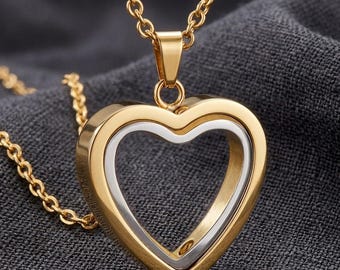 Heart Urn Necklace: Rose Gold Memorial Ash Pendant, Gifts For Her