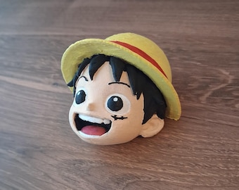 Monkey D Luffy One Piece Inspired Fridge Magnet – Hand-Painted 3D Printed