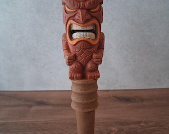 Angry Tiki Head 3D Printed Hand Painted Beer Tap Handle