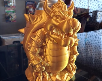 Golden Bowser 3D Printed 16oz Can Holder Stein