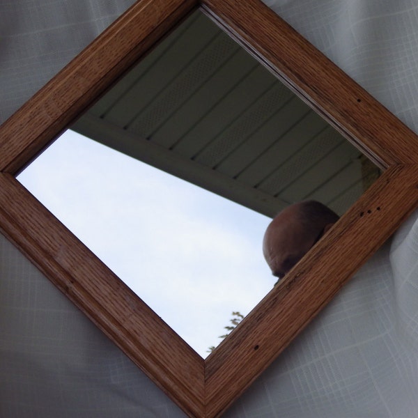 Antique Oak Floor Mirror Etsy