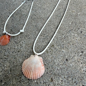 Bracelet/de cheville Coquillage orange du golfe - Corde blanche