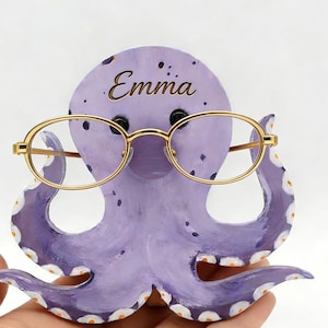 Personalized Animal Glasses Holder, Wooden Dog Eyeglass Stand, Custom Wood Eyewear Display, Gift for Him, Office Desk Decor, Spectacle Stand