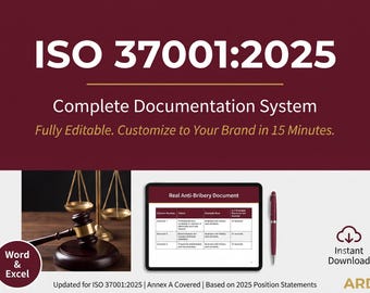 ISO 37001:2025 Anti-Bribery Management System Full Pack Documents
