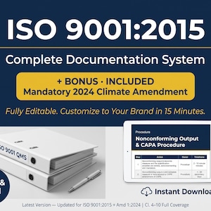 ISO 9001:2015 kvalitetsledningssystem komplett paket