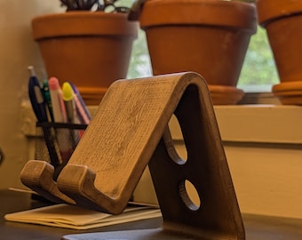 Minimalist Phone Stand, Desk Cable Organizer, Colorful Smartphone holder, Standing Desk Accessory