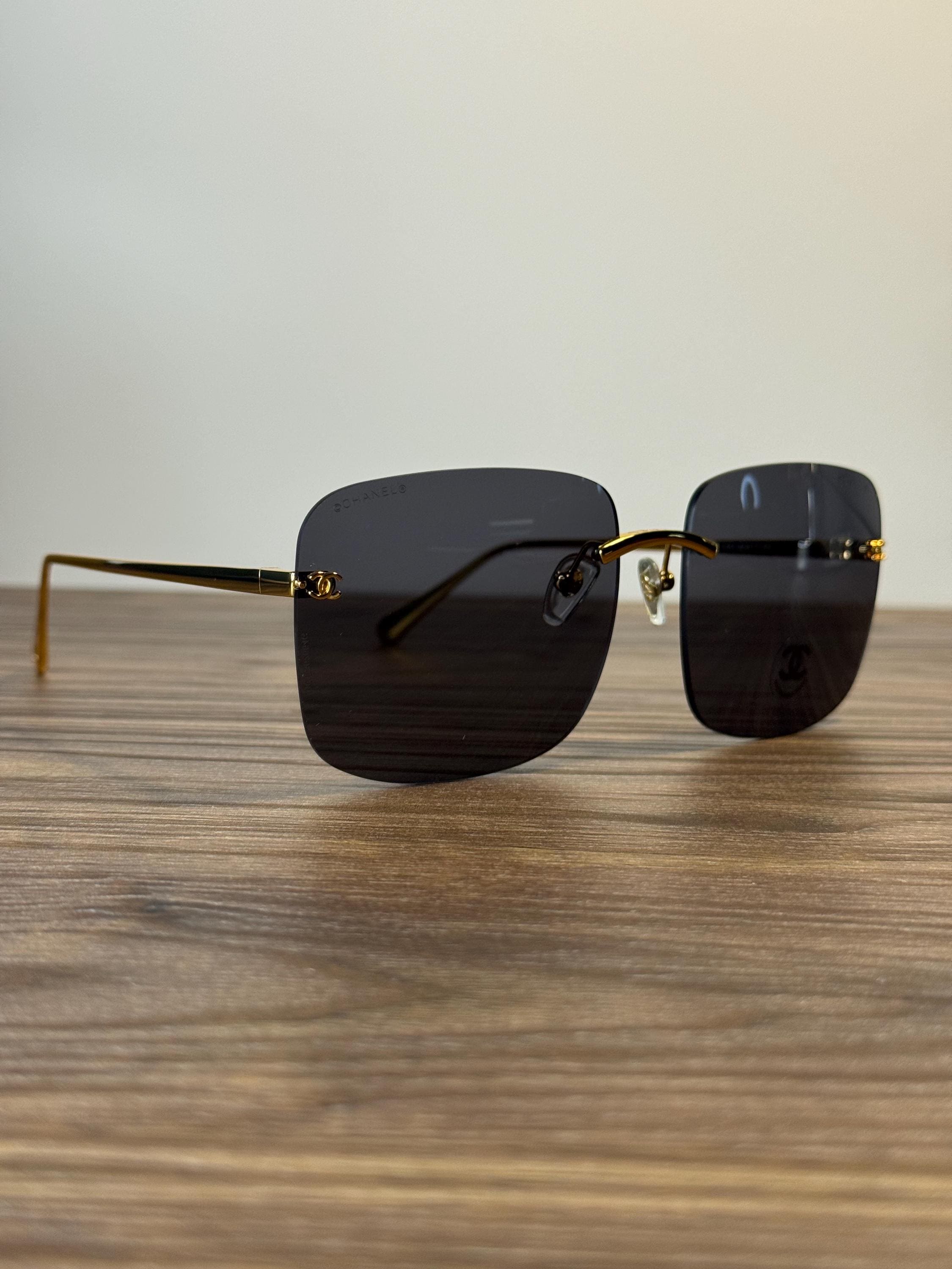 Chanel Vintage Rimless Sunglasses - Etsy