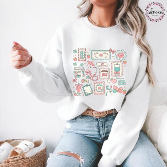 Comfort Colors® Nurse Sweatshirt, Nurse Gift, Student Nurse Gift, Nurse Graduation Sweatshirt, Nursing School, Gift For Nurse