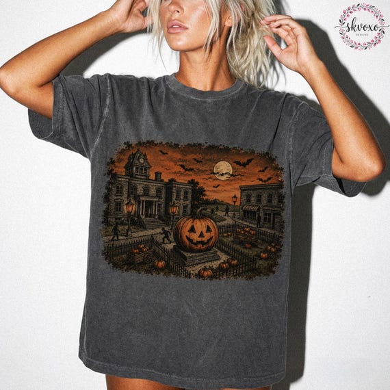 Halloweentown Shirt, Jack-o-Lantern Haunted Street T-shirt, Halloweentown University, Retro Halloweentown Shirt, Fall Shirt, Halloween Shirt