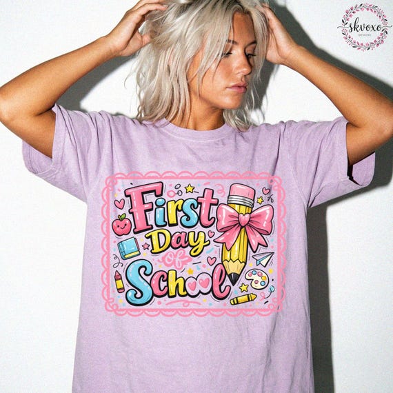 Comfort Colors First Day of School Shirt, Cute Kindergarten Shirt, Teacher Life Shirt, Teacher Shirt, Teacher Gift