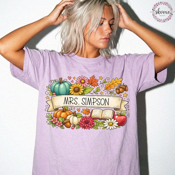 Customized Teacher Shirt, Back to School Shirt, Cute Fall Shirt, Personalized Name Teacher Shirt, Pencil Teacher Shirt, Teacher Gift