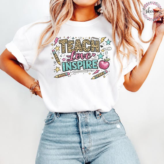 Teach Love Inspire Teacher T-shirt | Back to School Shirt | First Day of School Shirt