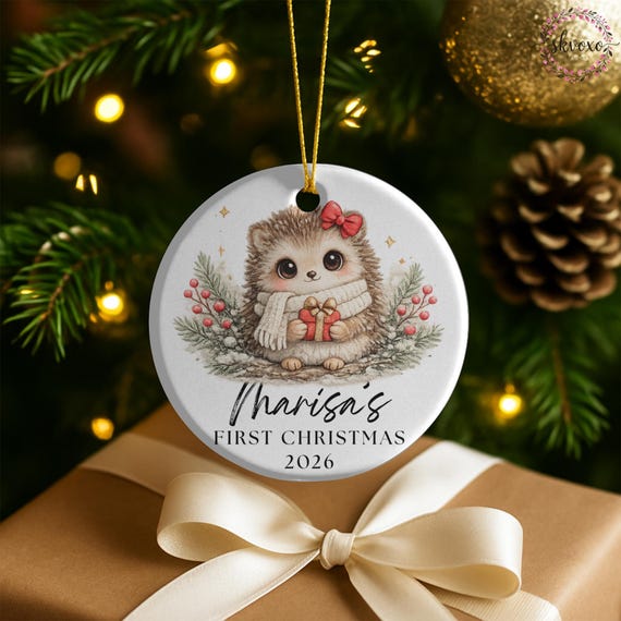 Baby's First Christmas Ornament, Personalized Baby's Christmas Keepsake, New Baby Gift, Custom Baby Ornament