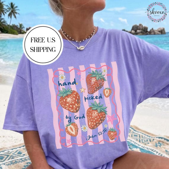 Comfort Colors® Hand Picked Strawberries T-Shirt | Faith Shirt