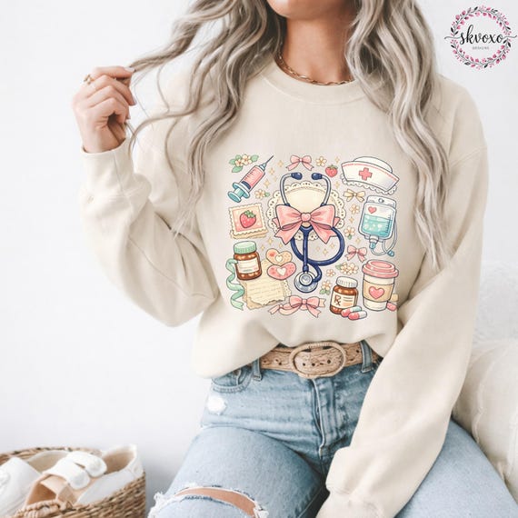 Comfort Colors® Nurse Sweatshirt, Nurse Gift, Student Nurse Gift, Nurse Graduation Sweatshirt, Nursing School, Gift For Nurse