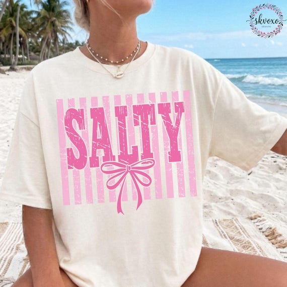 Comfort Colors summer vacation beach shirt Salty Babe tee for surfer Summer vibes surf tee, Ocean Lover Gift, Sea Shell Tee