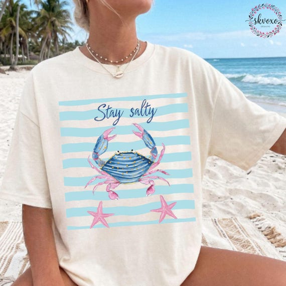 Stay Salty Summer Comfort Colors® Shirt | Summer Vacation Tee Tshirt | Vintage Beach Shirt | Retro Graphic Summer Shirt