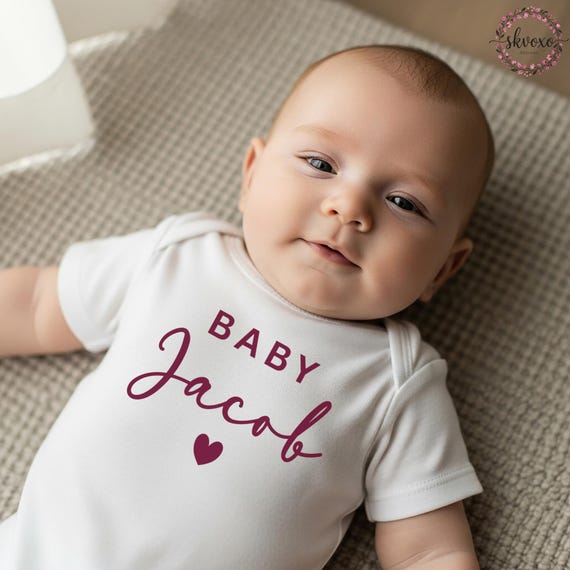 Personalized Baby Name Bodysuit | Custom Name Shirt | Pregnancy Announcement | Gifts for Newborn | Baby Name Reveal Bodysuit