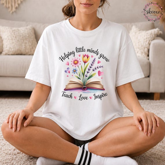 Comfort Colors® Helping Little Minds Grow Teach Love Inspire Shirt, Teacher Shirt, Back to School Shirt, Teacher Appreciation, Teacher Gift