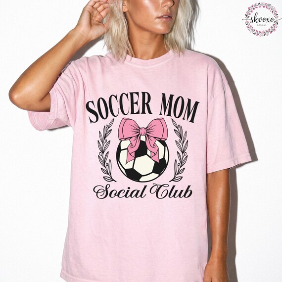 Soccer Moms Social Club Comfort Colors® T-Shirt, Trendy Women's Soccer Shirt, Sports Mom Shirt, Game Day Tee