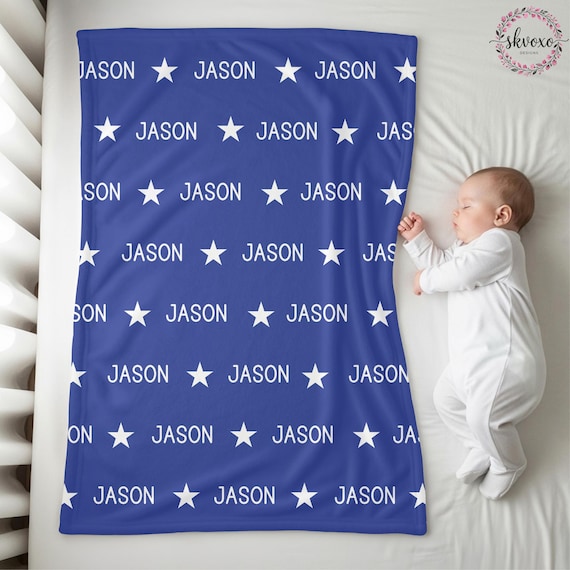 Custom Baby Blanket with Name, Personalized Nursery Blanket, Newborn Gift, Personalized Newborn Blanket, Custom Baby Name Swaddle