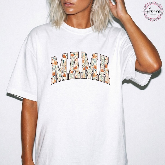 Miami Floral Arch Mama T-Shirt | Vintage Flower Pattern