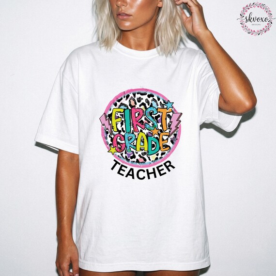 Comfort Colors® First Grade Teacher Shirt, Teacher Life  Shirt, Back to School Shirt, First Day of School Apparel
