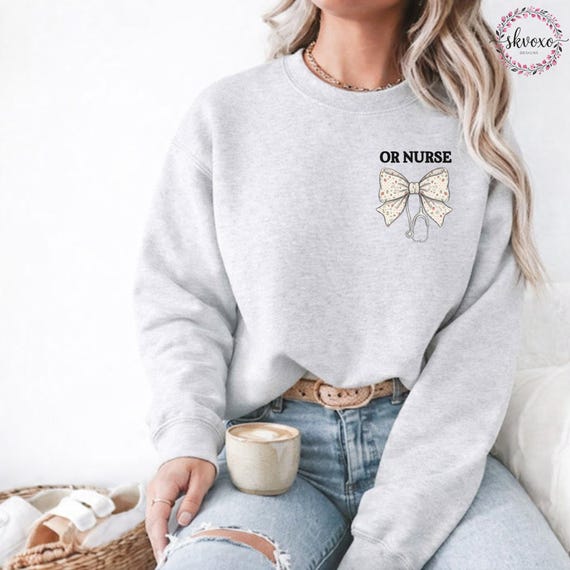 Custom Nurse Sweatshirt, Personalized Designation Sweatshirt, Nurse Life Outfit, Nurse Appreciation Clothing, Cute Nurse Gift