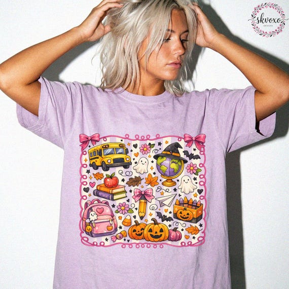 Comfort Colors First Day of School Shirt, Cute Halloween Shirt, Teacher Life Shirt, Teacher Shirt, Teacher Gift