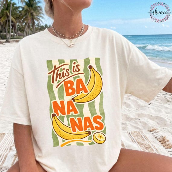 This Is Bananas Shirt, Summer Fruit Tshirt, Retro Graphic Tee, Banana Graphic Tee, Trendy Summer Shirt, Comfort Colors®, Food Pun Shirt