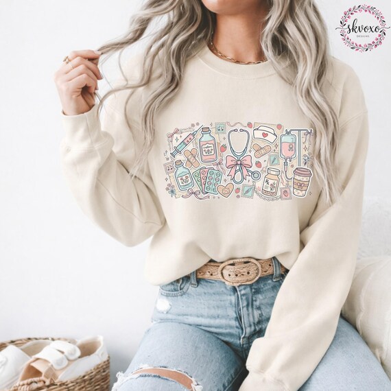 Comfort Colors® Nurse Sweatshirt, Nurse Gift, Student Nurse Gift, Nurse Graduation Sweatshirt, Nursing School, Gift For Nurse