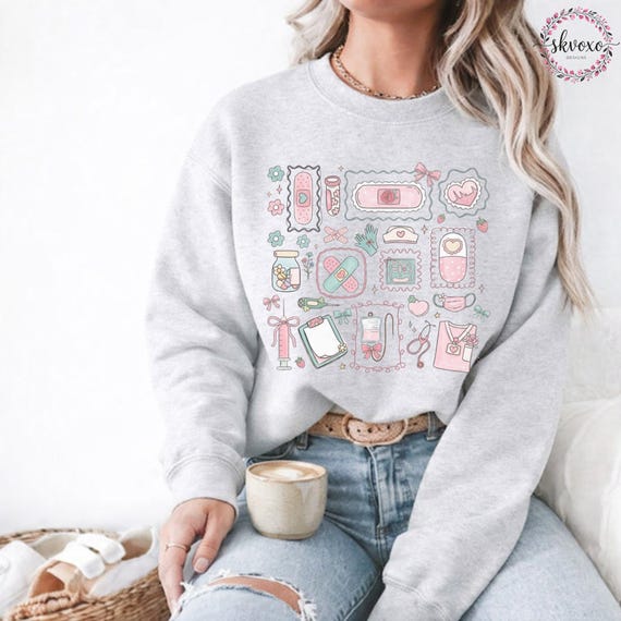 Comfort Colors® Nurse Sweatshirt, Nurse Gift, Student Nurse Gift, Nurse Graduation Sweatshirt, Nursing School, Gift For Nurse