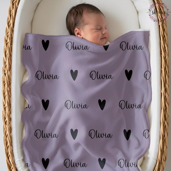 Personalized Baby Name Blanket, Custom Newborn Blanket, Baby Shower Gift, Custom Baby Blanket with Name, Personalized Nursery Blanket