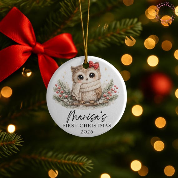 Baby's First Christmas Ornament, Personalized Baby's Christmas Keepsake, New Baby Gift, Custom Baby Ornament