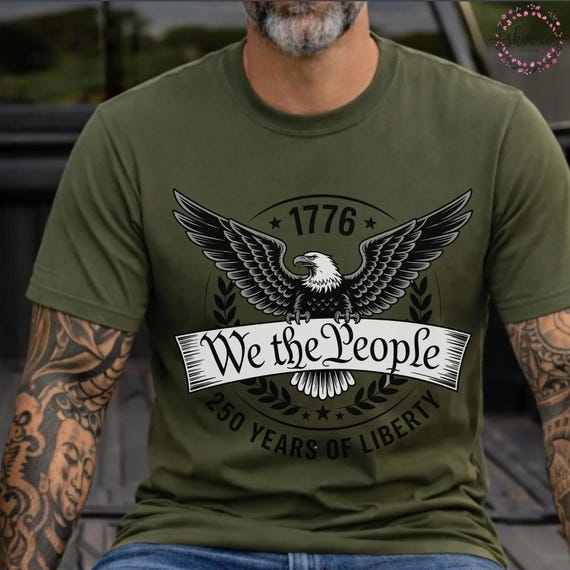 Comfort Colors® We The People Patriotic T-Shirt, USA 250th Anniversary Shirt, USA 250th Birthday, 4th July 250th Shirts, 4th July Shirt