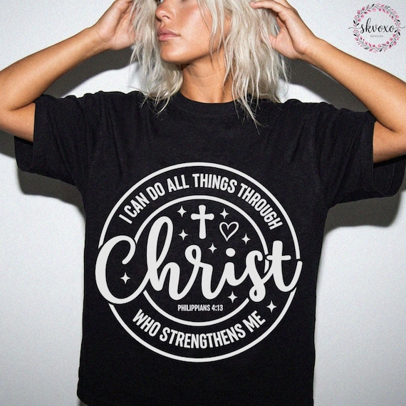 Comfort Colors® I Can Do All Things Through Christ Shirt, Bible Verse Philippians 4:13 Shirt, Christian Shirt, Christian Apparel