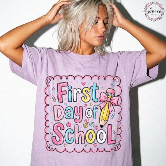 Comfort Colors First Day of School Shirt, Cute Kindergarten Shirt, Teacher Life Shirt, Teacher Shirt, Teacher Gift