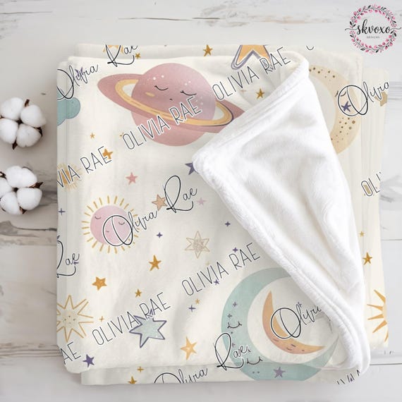 Personalized Baby Blanket, Custom Baby Name Blanket, Newborn Boy Nursery Decor, Newborn Swaddle, Hospital Blanket, Gift for Baby