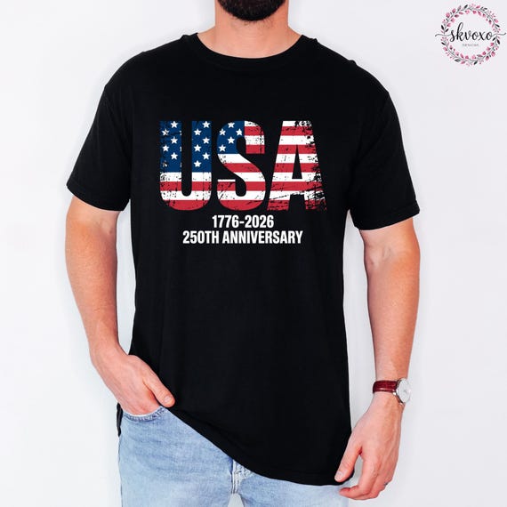 Comfort Colors® USA 250th Patriotic T-Shirt, USA 250th Anniversary Shirt,  4th July 250th Shirts, 4th of July Shirt