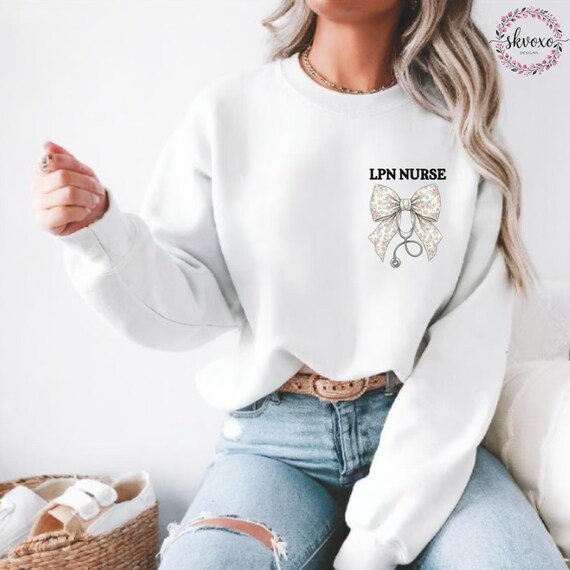 Custom Nurse Sweatshirt, Personalized Designation Sweatshirt, Nurse Life Outfit, Nurse Appreciation Clothing, Cute Nurse Gift