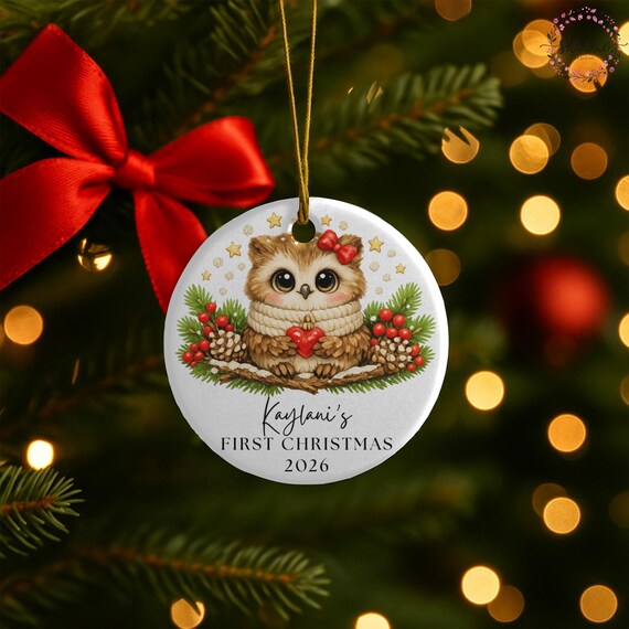 Baby's First Christmas Ornament, Personalized Baby's Christmas Keepsake, New Baby Gift, Custom Baby Ornament