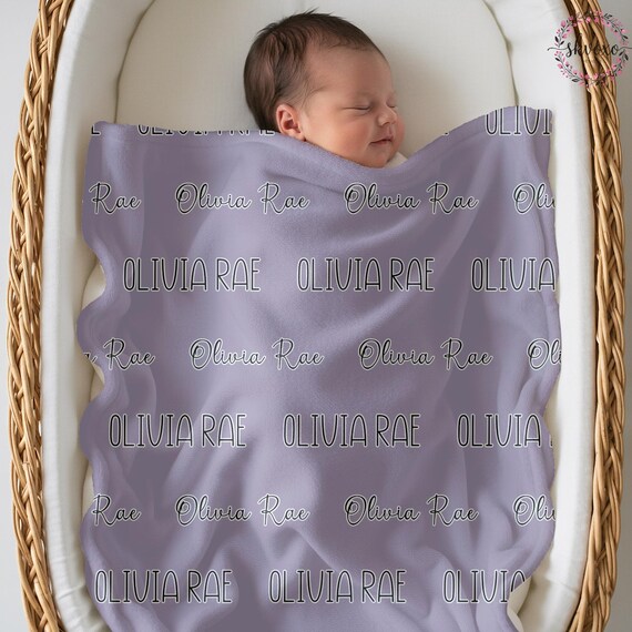 Custom Baby Blanket with Name, Personalized Name Blanket, Newborn Hospital Blanket, Custom Baby Gift, Baby Name Swaddle