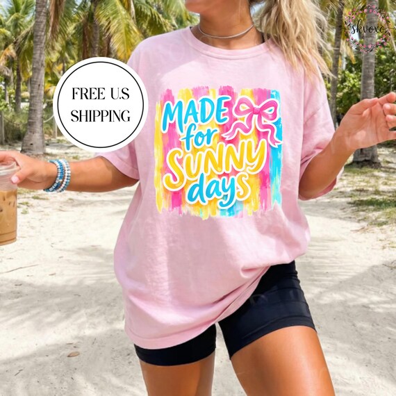 Comfort Colors® Coastal Preppy Summer T-Shirt | Beach Vibes Shirt | Summer Vibes Shirt